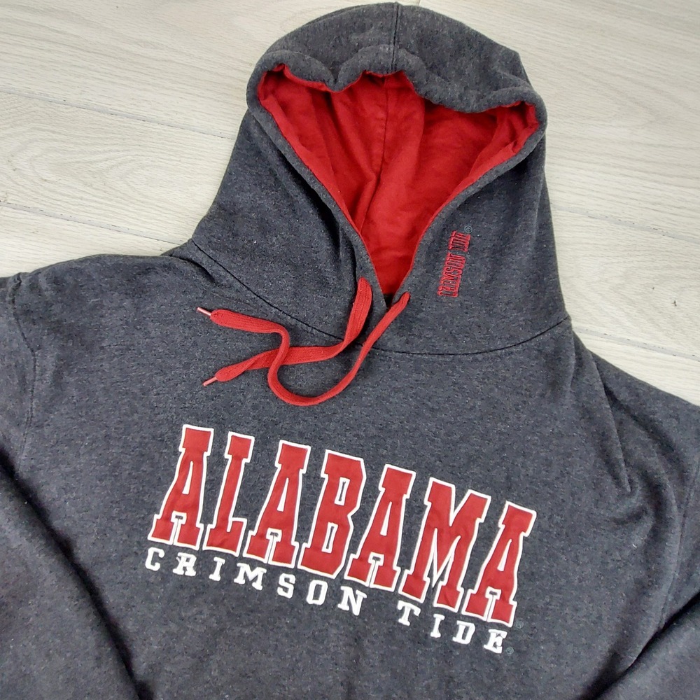 Stadium Athletics Alabama Crimson Tide Hoodie Mens XXL Charcoal Gray Red NCAA
